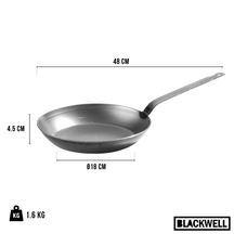 Blackwell Koekenpan Plaatstaal - Lyonnaiserpan - ø 24 cm - geschikt voor alle warmtebronnen - zonder anti-aanbaklaag
