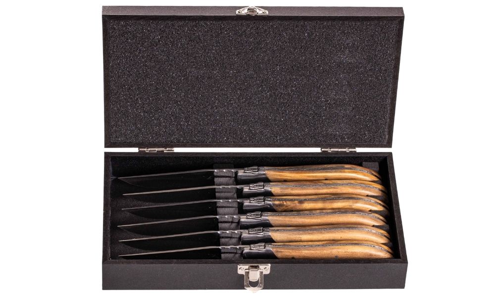 Blackwell Steakmessen Laguiole - Olijfhout - 6 Stuks