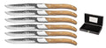 Blackwell Steakmessen Laguiole - Raw Black Lemmet - Olijfhout - 6 Stuks