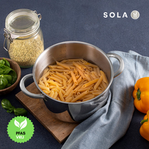 Sola Pannenset Blizz 4-Delig RVS - Kookpan ø 16, 18, 20 cm & Steelpan ø 16 cm - geschikt voor alle warmtebronnen