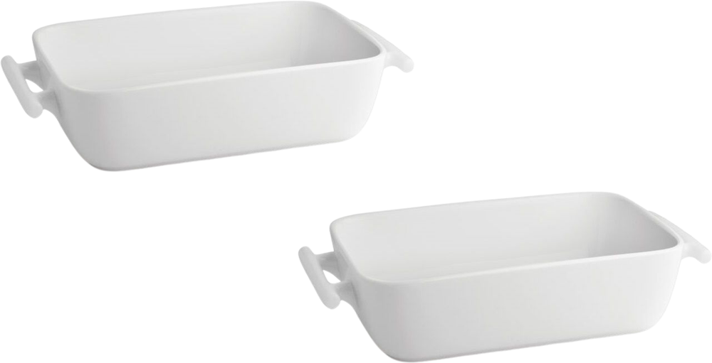 BonBistro Ovenschalen Yong Squito - Wit - 19 x 12 x 6 cm / 720 ml - 2 stuks