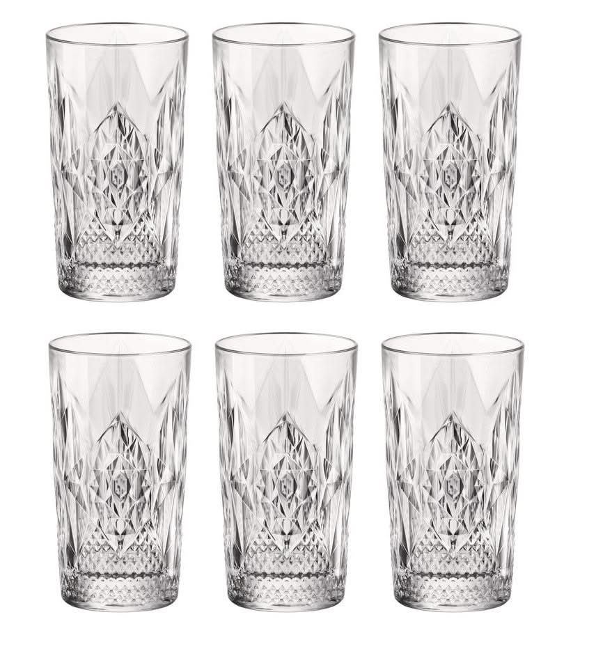 Cocktailset Rooie Annie - Karaf 1.6 L met 6 Longdrinkglazen 490 ml, Cocktaillepel & IJsblokjesvorm