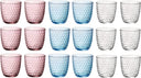 Bormioli Rocco Gekleurde Waterglazen 290 ml - Glazenset Slot - 18 stuks