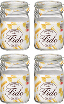 Bormioli Rocco Weckpotten Fido 11 x 11 cm / 1 liter - 4 stuks