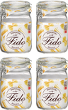 Bormioli Rocco Weckpotten Fido 11 x 11 cm / 1 liter - 4 stuks