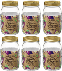Bormioli Rocco Weckpotten Quattro Stagioni - ø 11 cm / 1 liter - 6 stuks