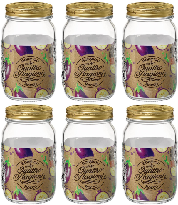 Bormioli Rocco Weckpotten Quattro Stagioni - ø 11 cm / 1 liter - 6 stuks