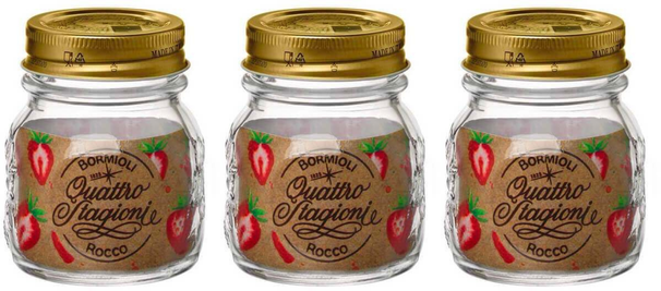 Bormioli Rocco Weckpotten Quattro Stagioni - ø 8.5 cm / 250 ml - 3 stuks