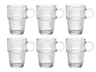 Bormioli Rocco Latte Macchiato Glazen - Irish Coffee Glazen - Koffiekopjes met oor - Stapelbaar - Barshine 315 ml - 6 Stuks