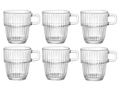 Bormioli Rocco Koffiekopjes met oor - Stapelbaar - Barshine 185 ml - 6 Stuks