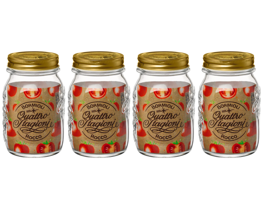Bormioli Rocco Weckpot Quattro Stagioni - ø 9 cm / 500 ml - 4 stuks