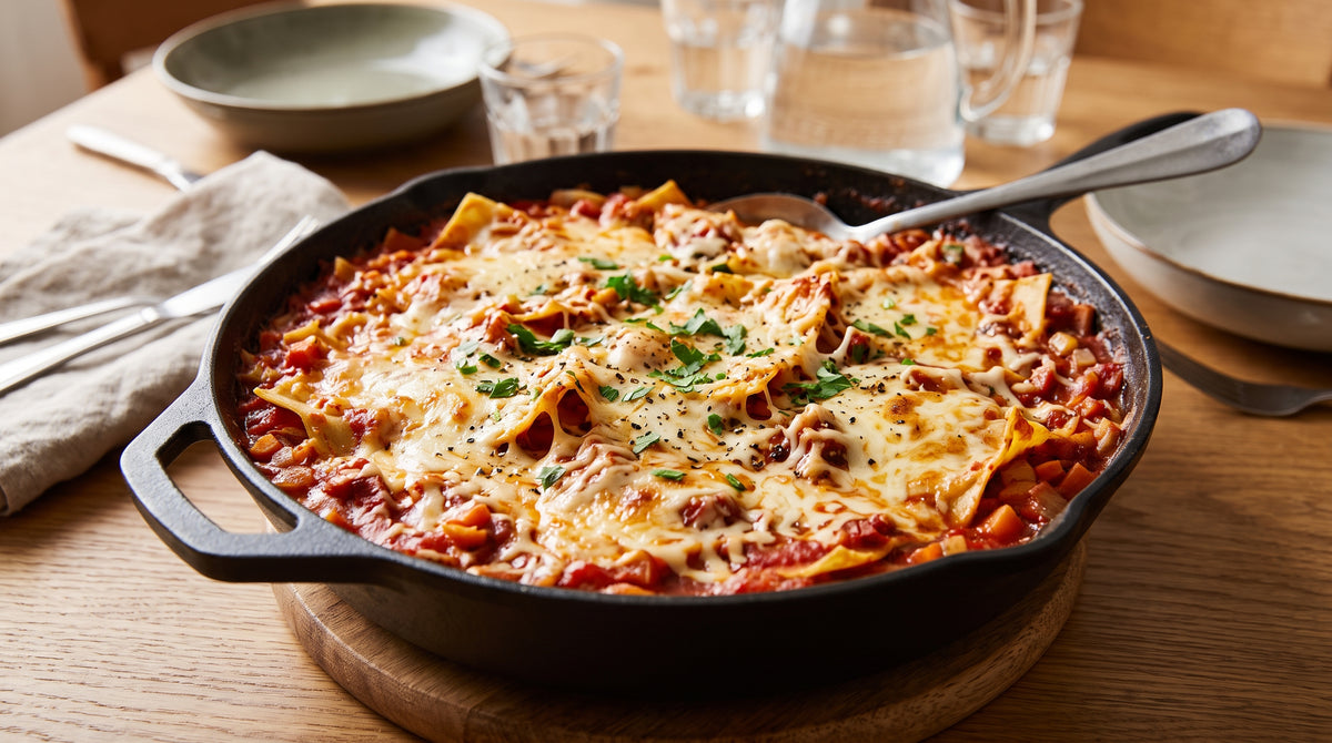 Alle smaken van lasagne, zonder de gedoe van een ovenschaal