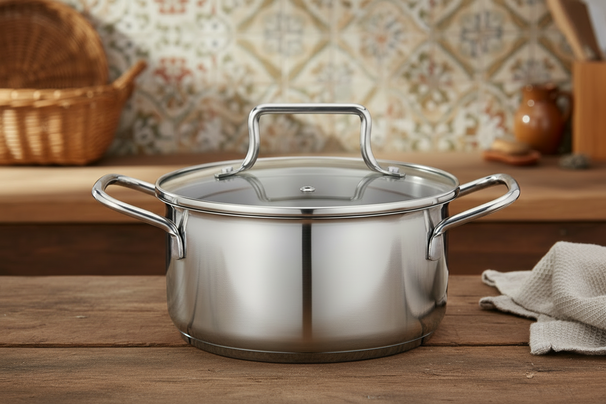 Cookinglife Kookpan Essential Steel RVS Ø 16 cm - 1.3 liter - geschikt voor alle warmtebronnen