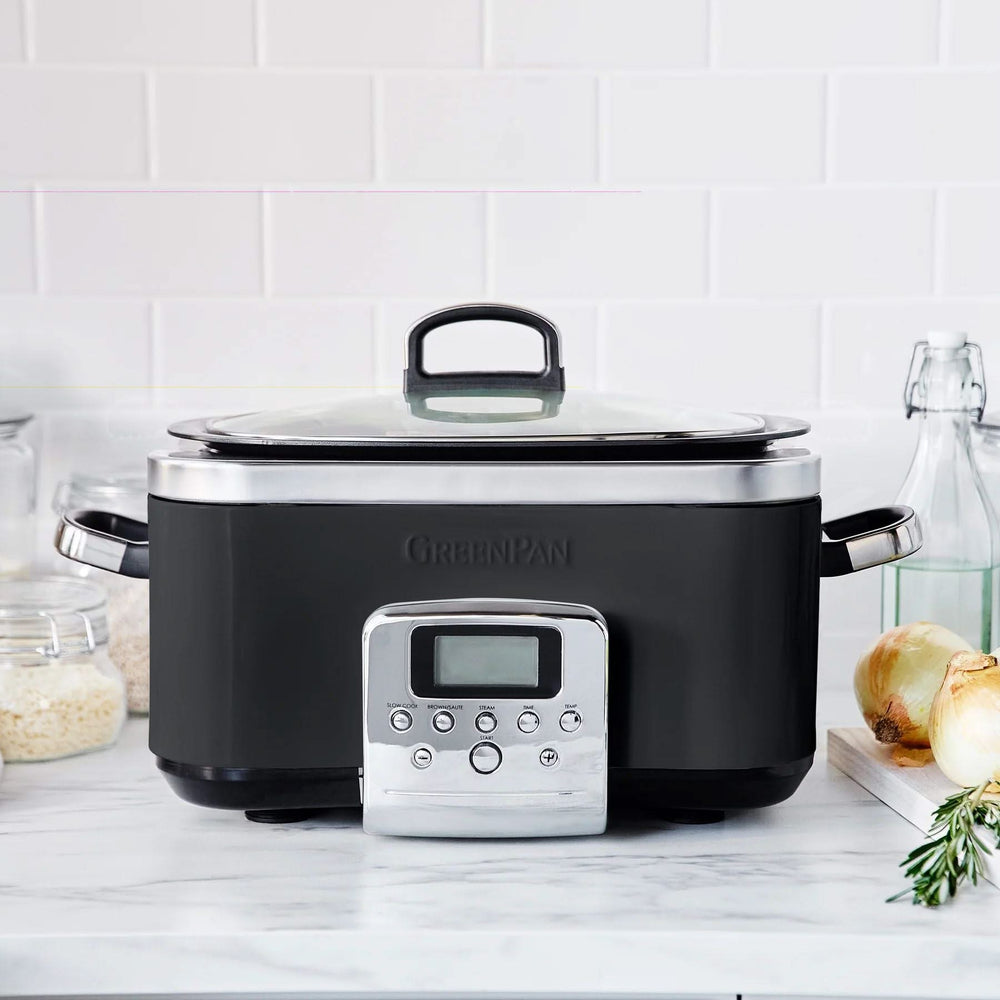 GreenPan Slowcooker - 6.0 Liter - Black - Keramische anti-aanbaklaag