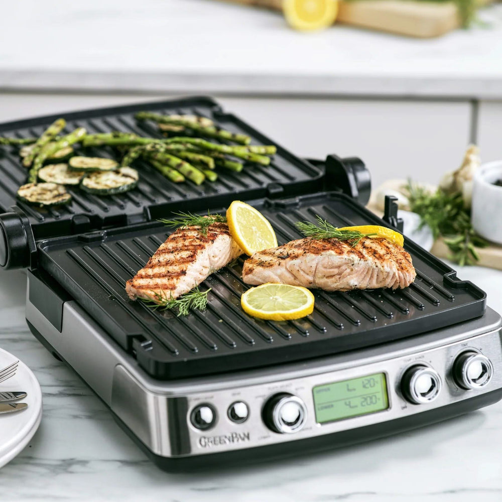 GreenPan Contactgrill - RVS - Keramische anti-aanbaklaag