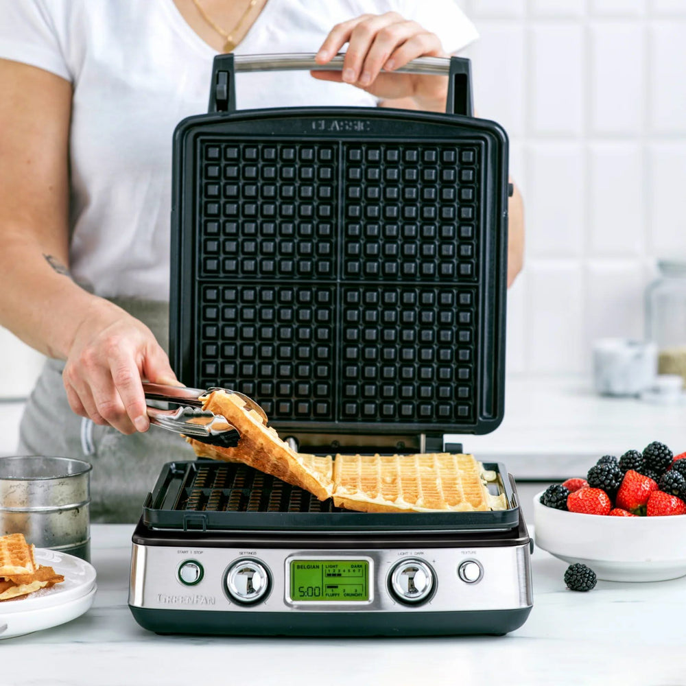 GreenPan Wafelijzer - Black - inclusief 2 sets wafelplaten - Keramische anti-aanbaklaag