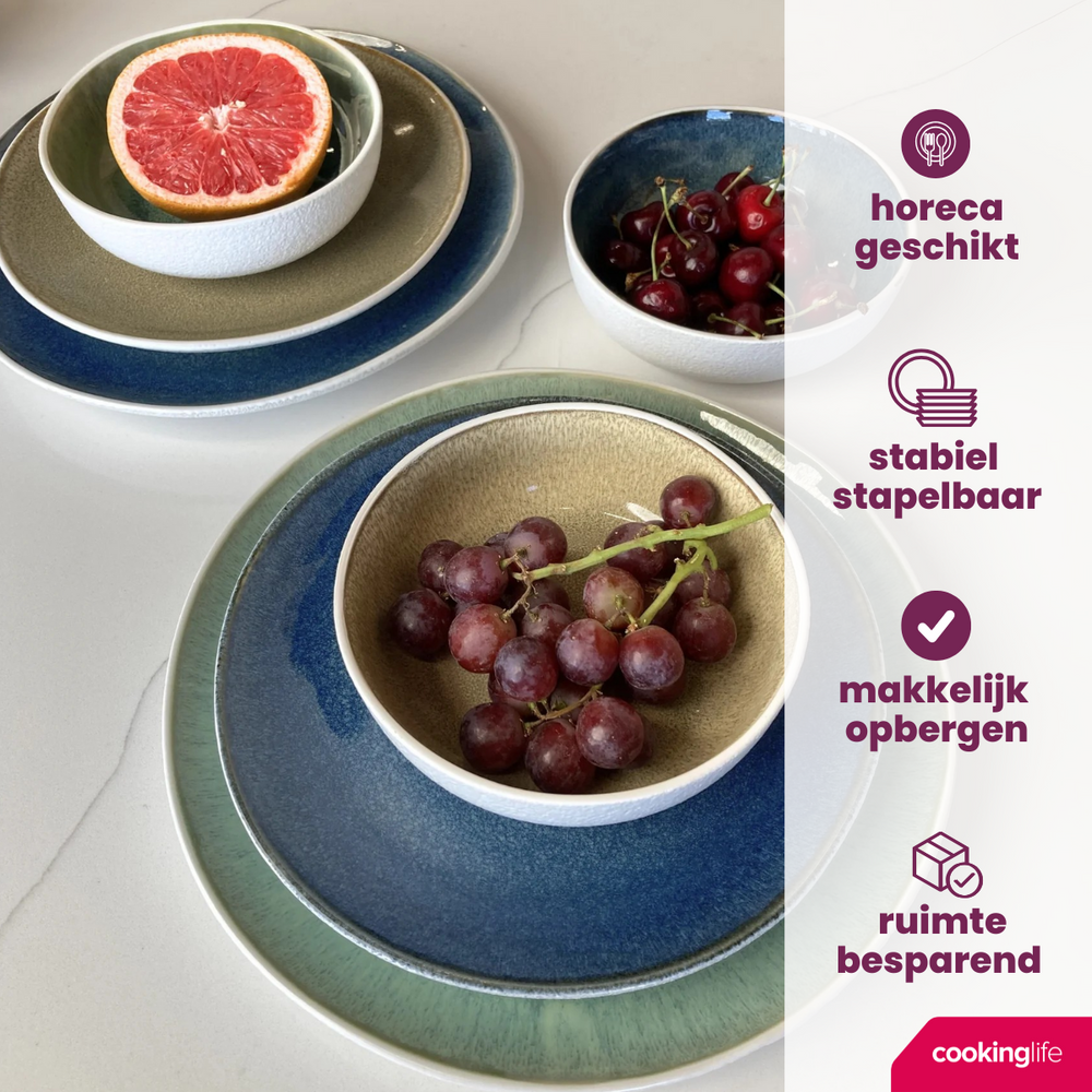 Cookinglife Dinerborden Belize ø 25 cm - 6 stuks