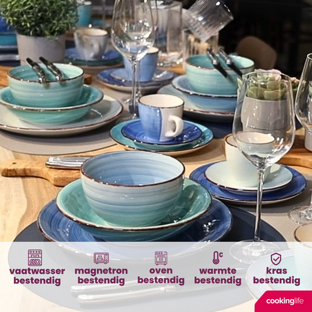 Cookinglife Soepkommen / Kommen Delice Blauw ø 14 cm - 6 stuks