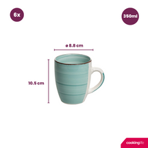 Cookinglife Mokken Delice Blauw 350 ml - 6 stuks