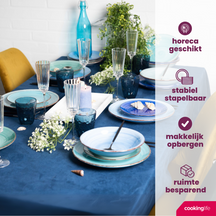 Cookinglife Dinerborden Delice Blauw ø 26.5 cm - 6 stuks