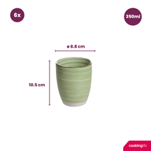 Cookinglife Bekers Delice Groen 350 ml - 6 stuks