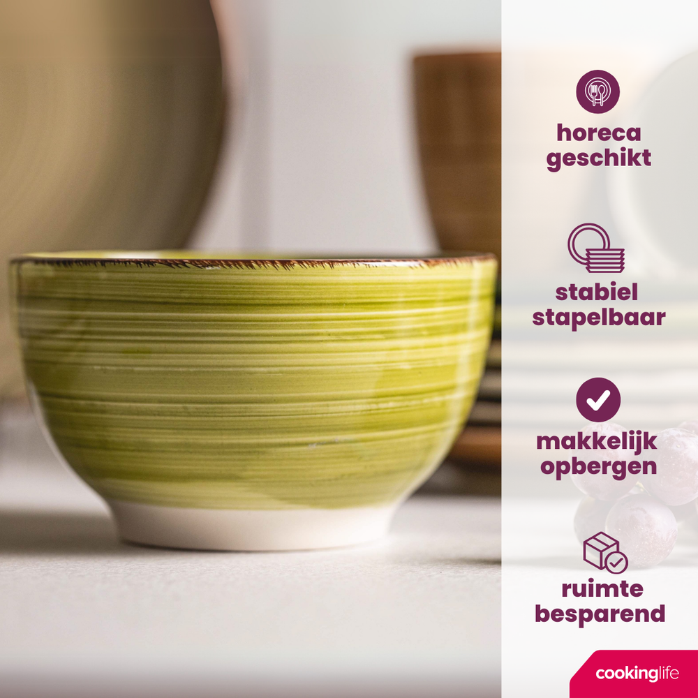 Cookinglife Bekers Delice Groen 350 ml - 6 stuks