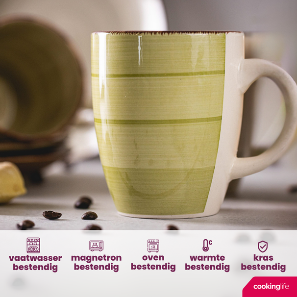 Cookinglife Mokken Delice Groen 350 ml - 6 stuks