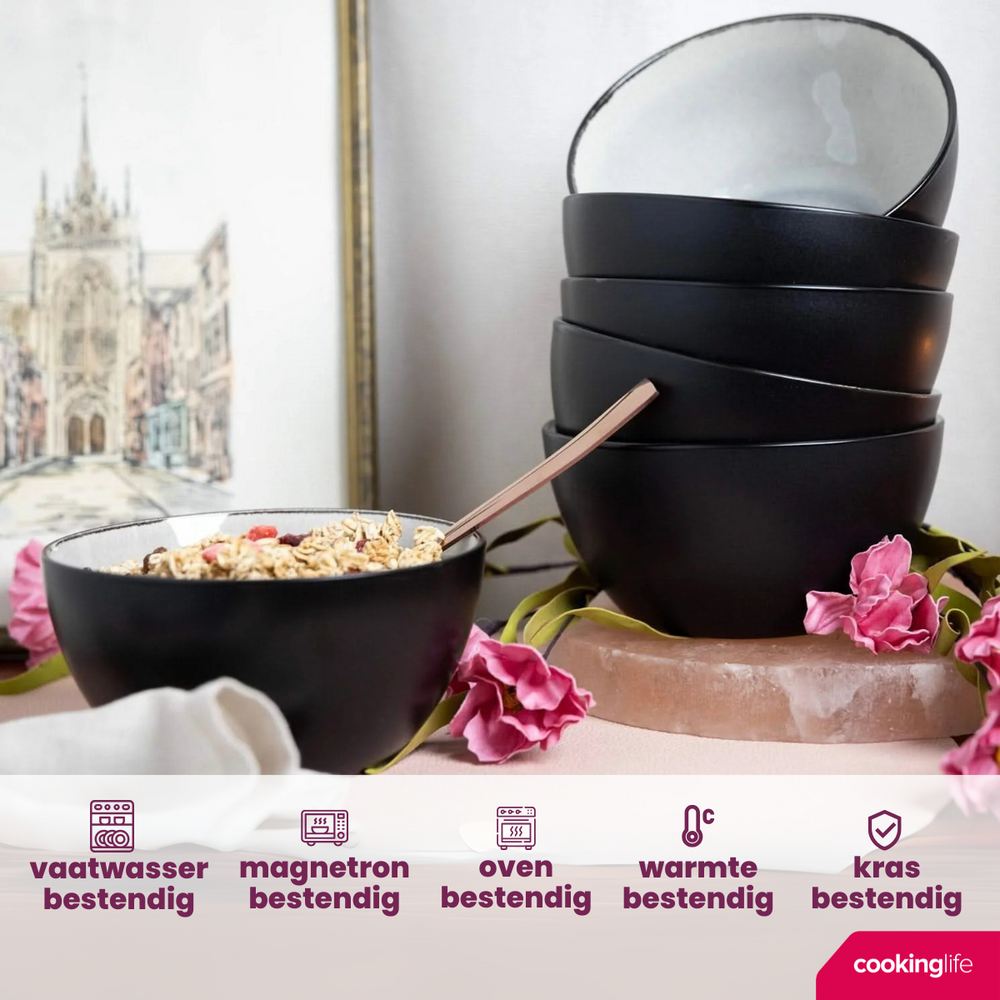 Cookinglife Soepkommen / Kommen Nola Warm Grey ø 14 cm - 6 stuks
