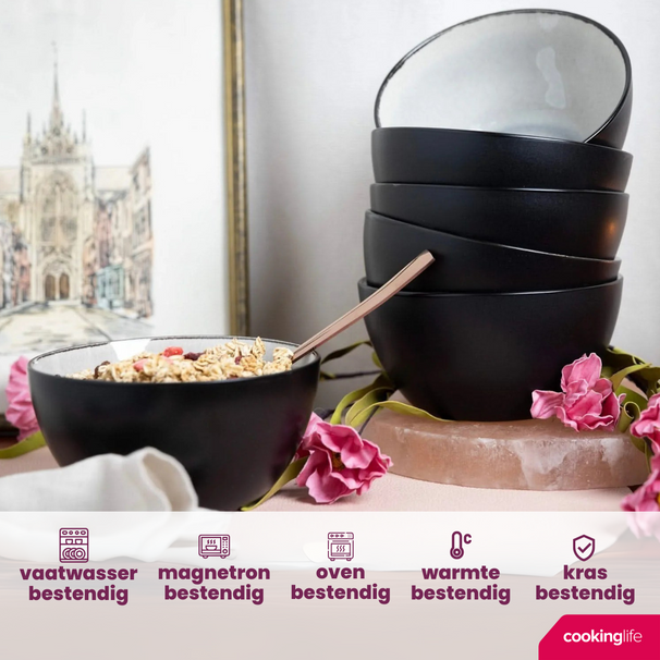 Cookinglife Soepkommen / Kommen Nola Warm Grey ø 14 cm - 6 stuks