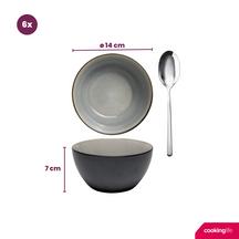 Cookinglife Soepkommen / Kommen Nola Warm Grey ø 14 cm - 6 stuks