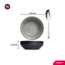 Cookinglife Serviesset Nola Warm Grey 18-delig / 6 personen - 6 dinerborden, 6 ontbijtborden en 6 kommen