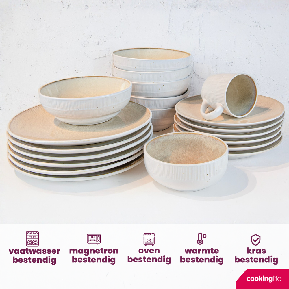 Cookinglife Soepkommen / Kommen Nola Sand ø 17 cm - 6 Stuks