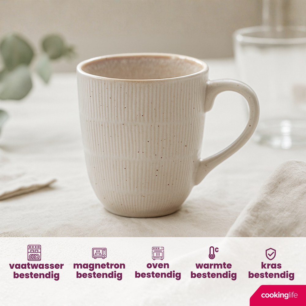 Cookinglife Mokken Nola Sand 330 ml - 6 Stuks