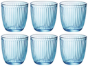 Bormioli Rocco Waterglazen Line Blauw - 290 ml - 6 stuks