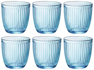 Bormioli Rocco Waterglazen Line Blauw - 290 ml - 6 stuks