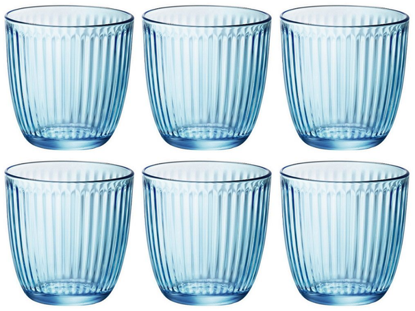 Bormioli Rocco Waterglazen Line Blauw - 290 ml - 6 stuks