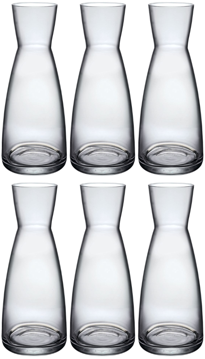 Bormioli Rocco Karaffen / Waterkaraffen Ypsilon - Transparant - 1 liter - 6 stuks