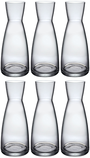 Bormioli Rocco Karaffen / Waterkaraffen Ypsilon - Transparant - 1 liter - 6 stuks