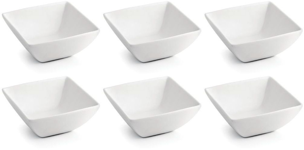 BonBistro Dipschaaltjes Yong Squito 10 x 10 cm - Wit - 6 stuks