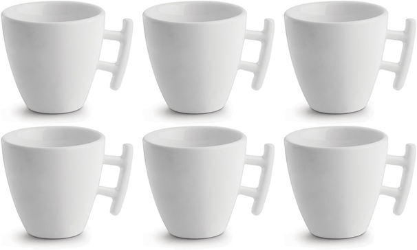 BonBistro Koffiekop Yong Squito 170 ml - Wit - 6 stuks