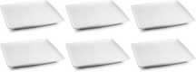 BonBistro Gebaksbordjes Yong Squito 16 x 16 cm - Wit - 6 stuks