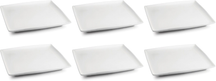 BonBistro Ontbijtborden / Dessertborden Yong Squito 23 x 23 cm - Wit - 6 stuks