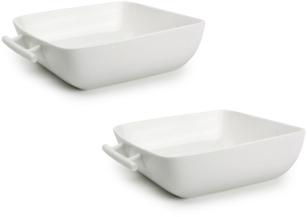 BonBistro Ovenschalen Yong Squito - Wit - 19 x 19 x 6 cm / 1.4 Liter - 2 stuks