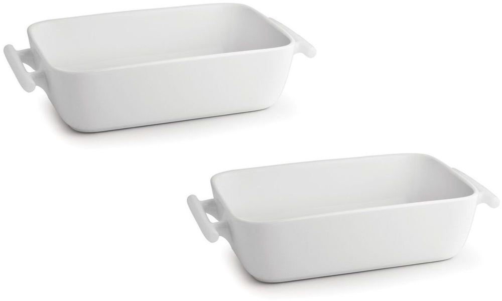 BonBistro Ovenschalen Yong Squito - Wit - 39 x 24 x 6 cm / 3.5 Liter - 2 stuks