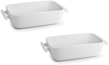 BonBistro Ovenschalen Yong Squito - Wit - 39 x 24 x 6 cm / 3.5 Liter - 2 stuks