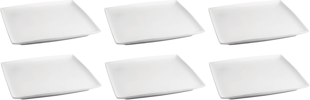 BonBistro Dinerborden Yong Squito 26 x 26 cm - Wit - 6 stuks