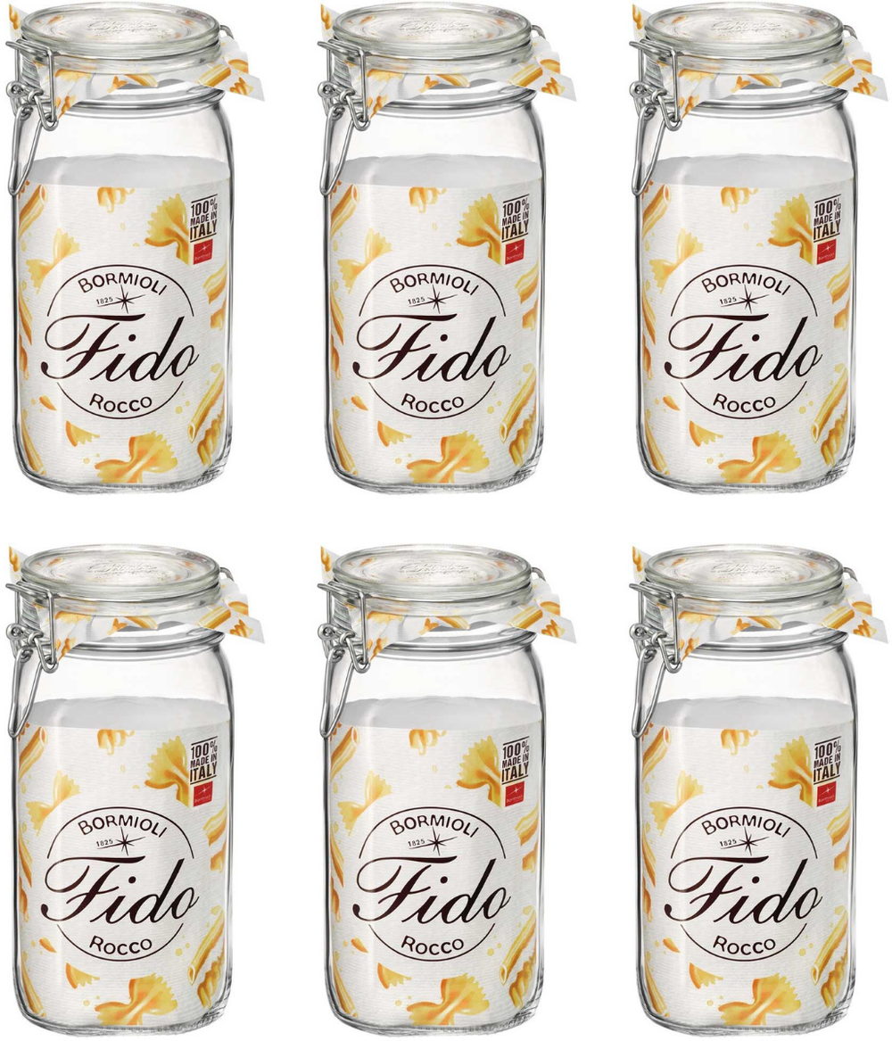 Bormioli Rocco Weckpot Fido 11 x 11 cm / 1.5 liter - 6 stuks
