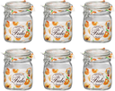 Bormioli Rocco Weckpot Fido - 10 x 10 cm / 750 ml - vierkant - 6 stuks