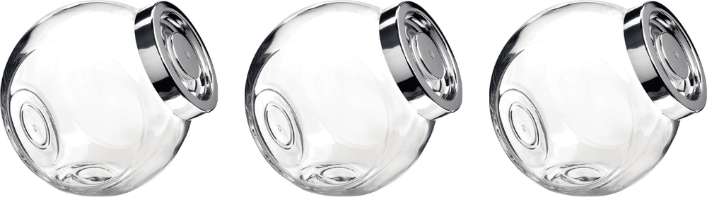 Bormioli Rocco Glazen Voorraadpot / Snoeppot Pandora - ø 18 cm / 2 Liter - 3 stuks