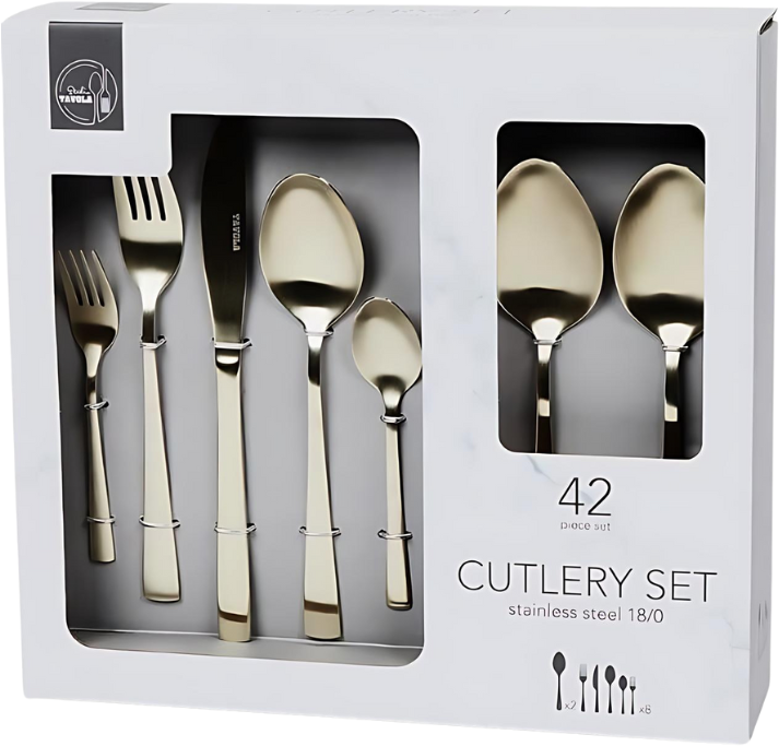 Studio Tavola Bestekset - Classic - Champagne - 42-delig / 8 personen
